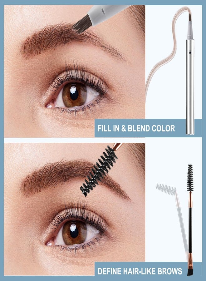 Boobeen 2PCS Wild Liquid Brow Pen, Microblading Natural Eyebrow Pencil with Spiral Brush, Ultra-Precise Tips for Hair-Like Makeup with Brush, Waterproof & Lasts All Day - Image 4